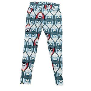 Lularoe Womens Leggings Tall & Curvy Dracula Blue White Red Halloween Stretch
